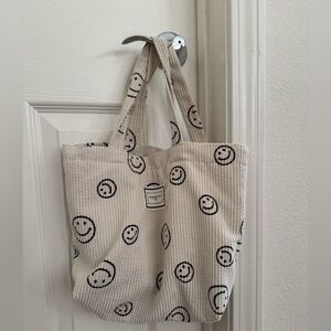 Corduroy smiley bag